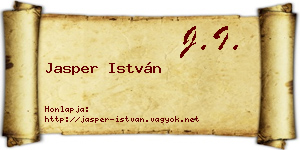 Jasper István névjegykártya